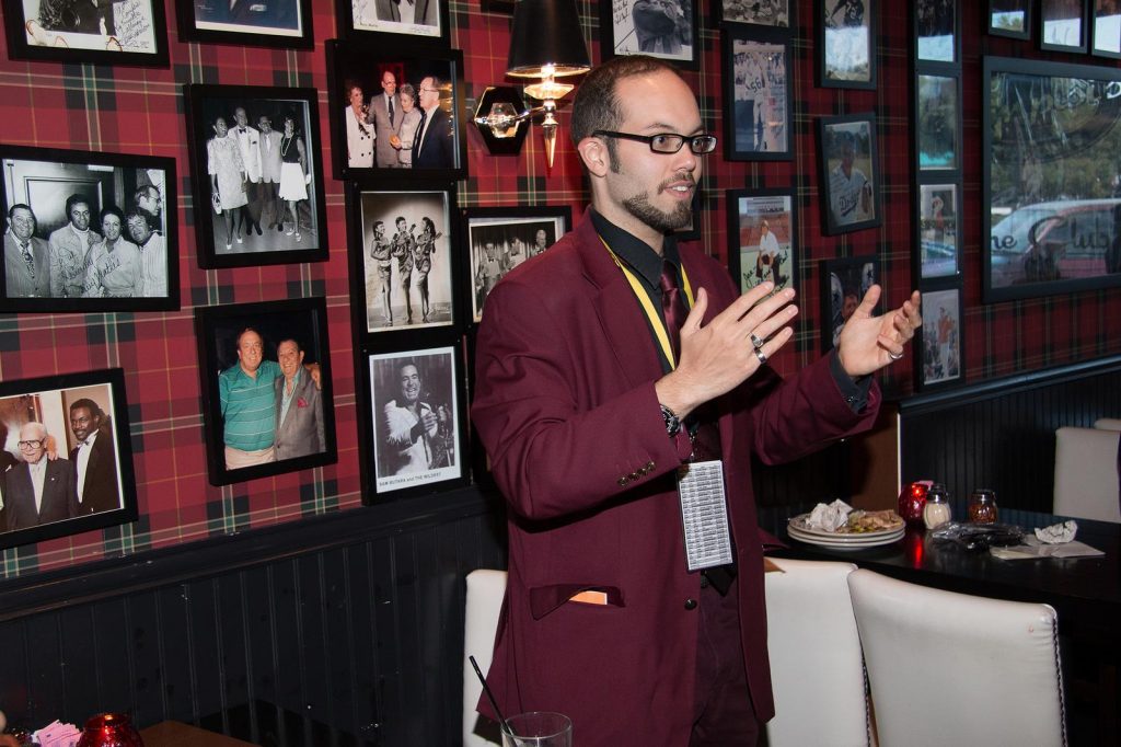 Alex Garcia Topete giving a talk
